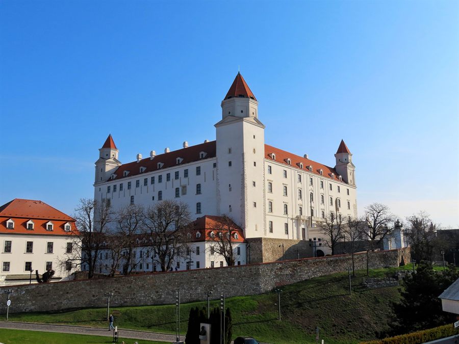Bratislava Castle above the old town