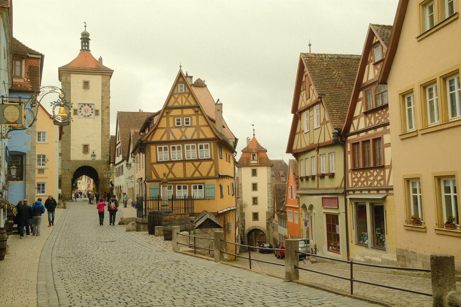 Cobbled street in Rothenburg ob der Tauber