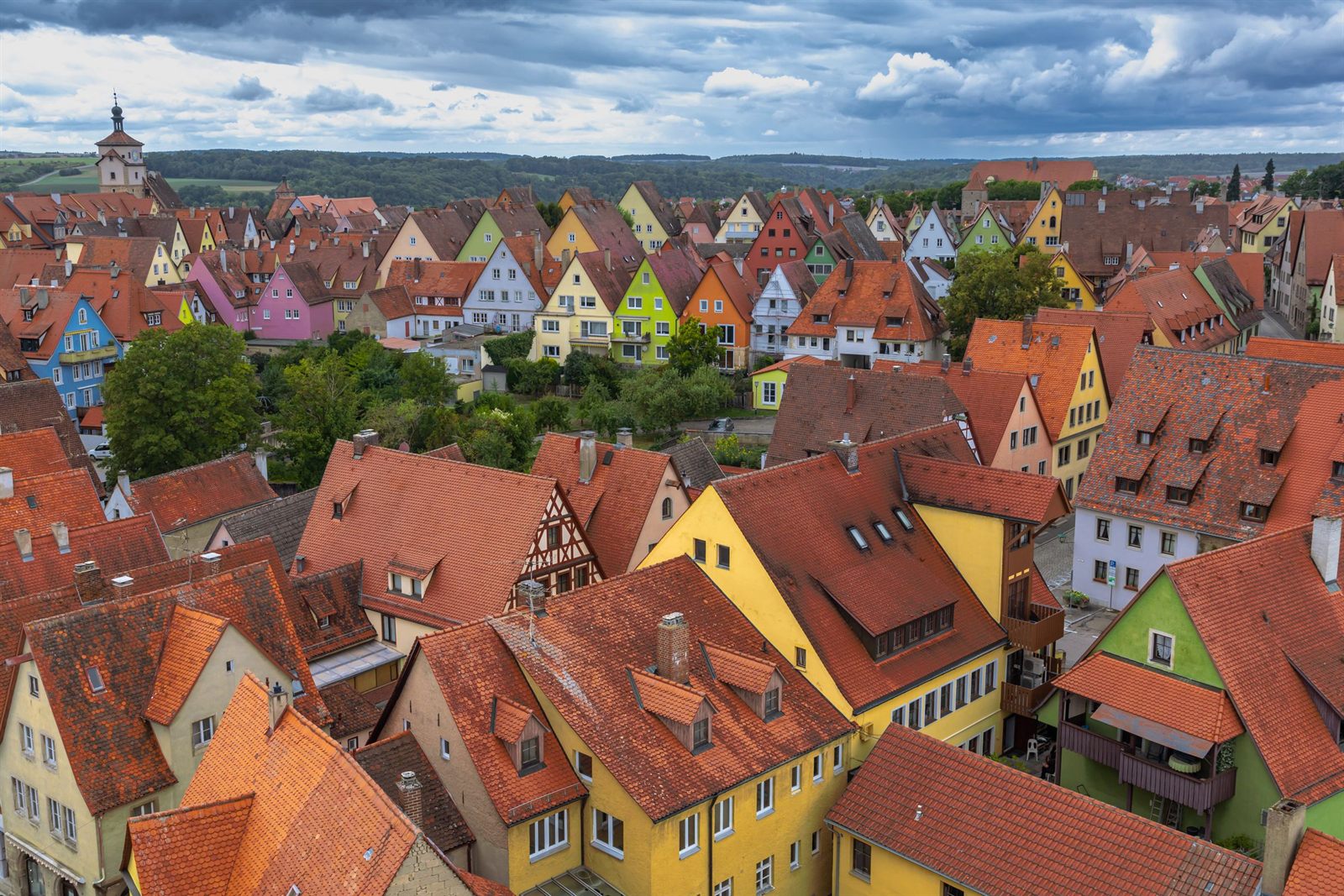 Rooftops of a medieval German town